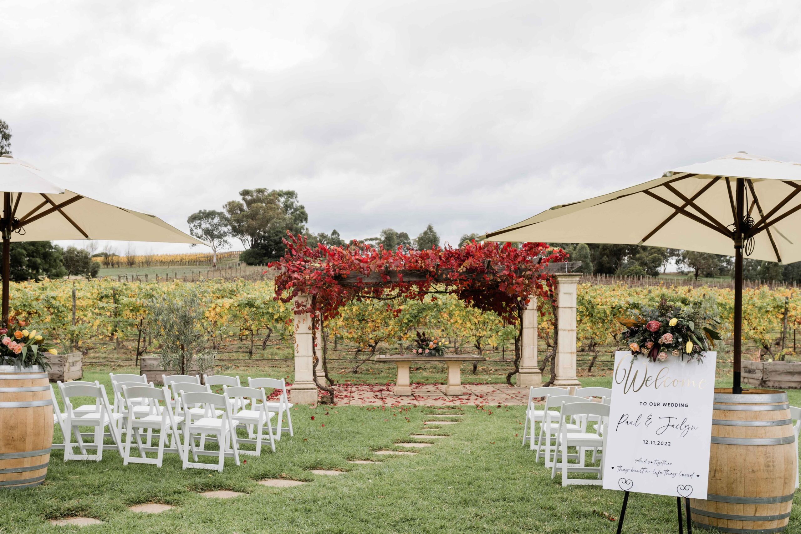 Wedding ceremony at Fergusson Winery Yarra Valley