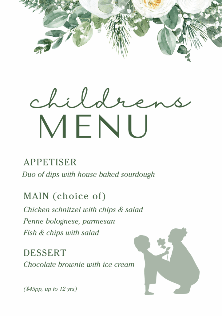 Fergusson Childrens Menu Mothers Day Mother’s Day